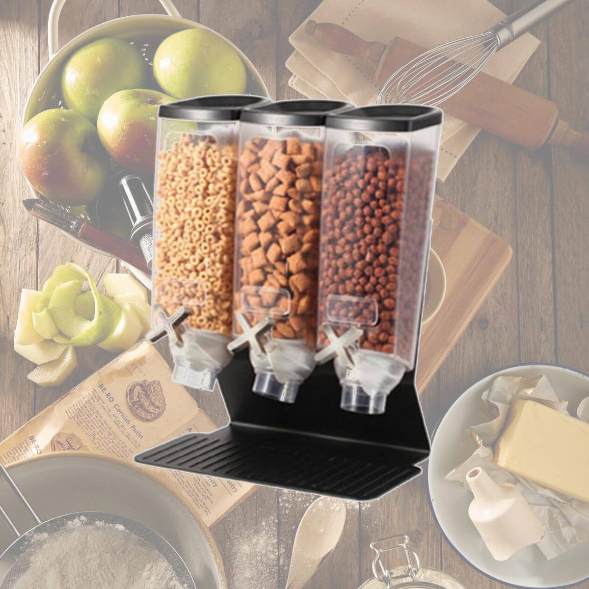 Picture of Rosseto EZ50399 1 Gal.  3-Container Black Matte Tabletop Dispenser