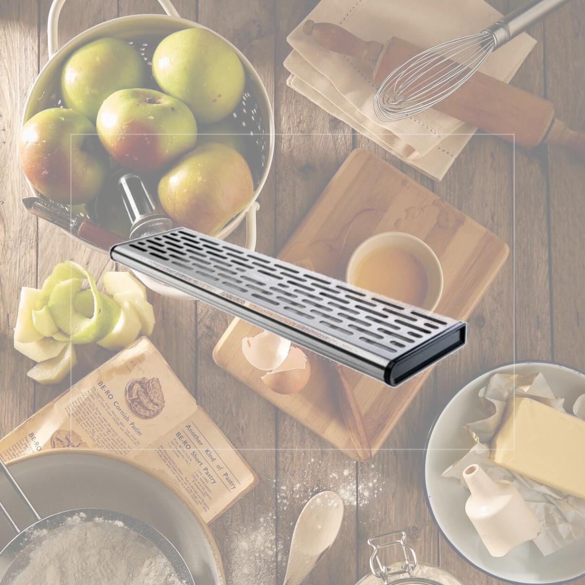 Picture of Rosseto EZT016 Stainless Steel Catch Tray For Rosseto 5 - Unit Wall Mount Cereal Dispenser