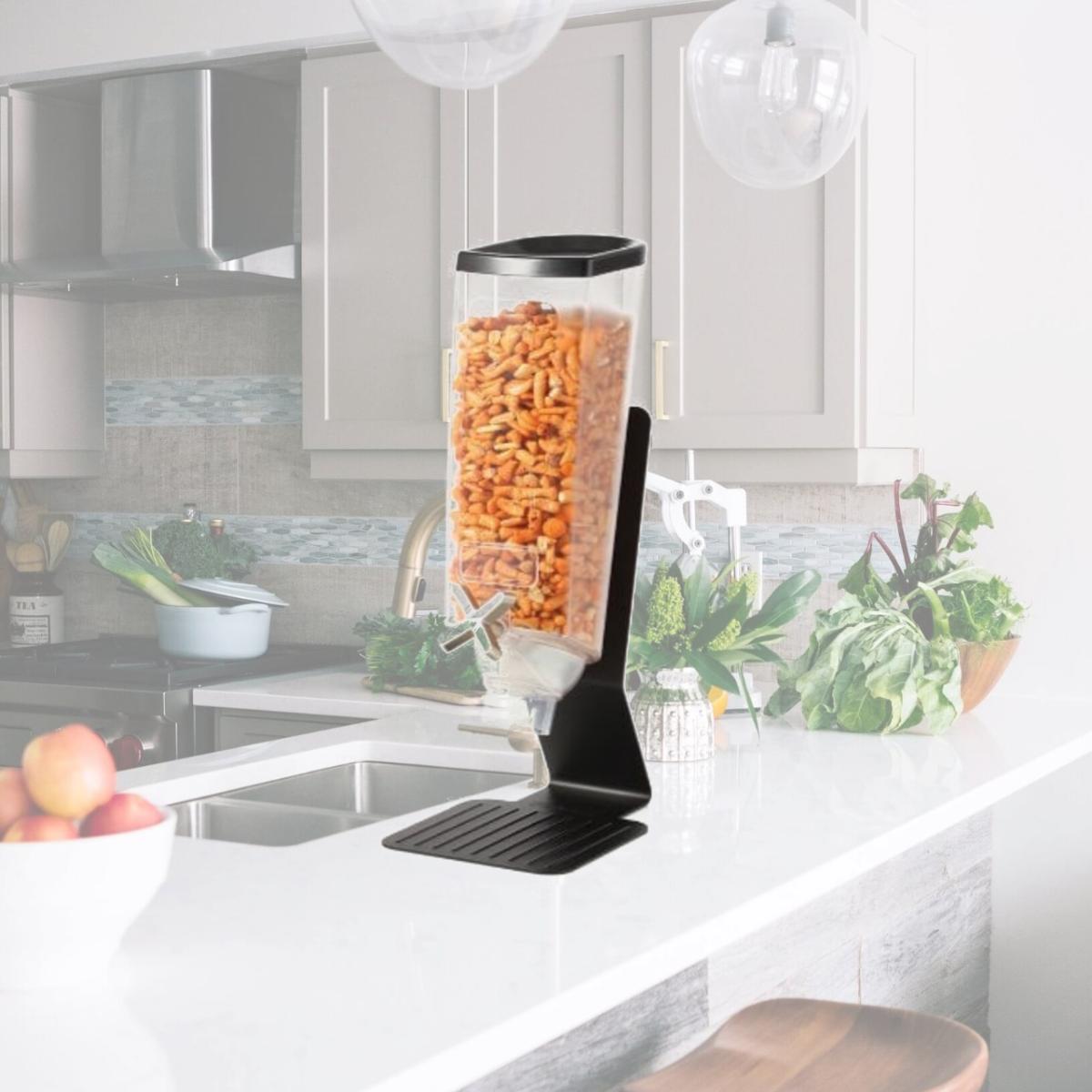 Picture of Rosseto EZ50199 Single Container Snack Dispenser with Black Steel Stand