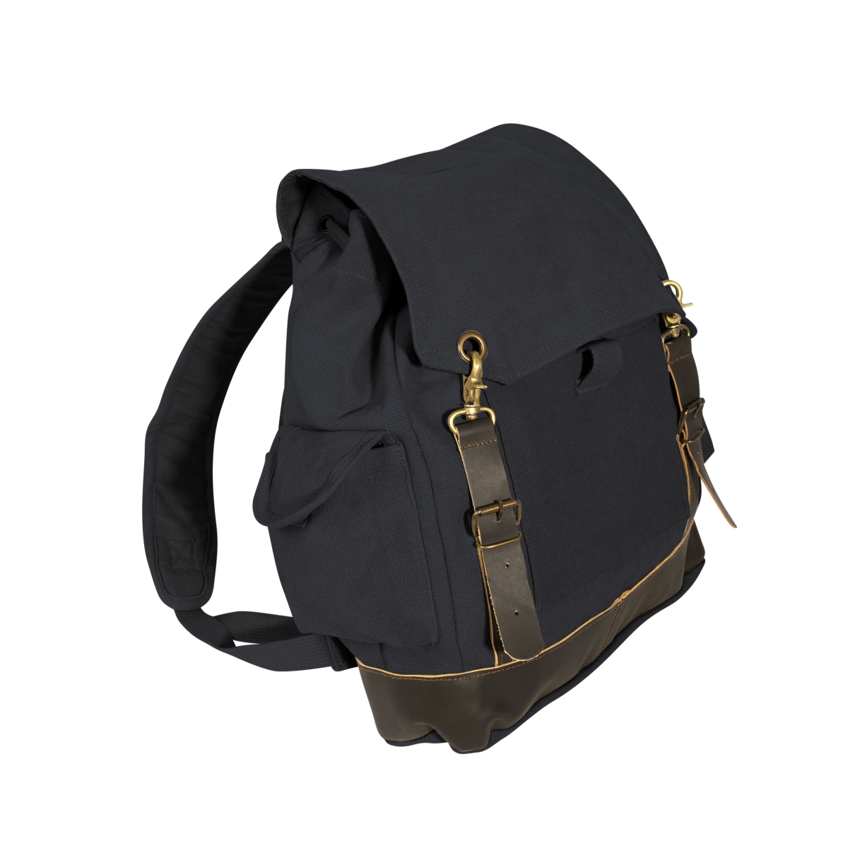 12459 Vintage Expedition Rucksack Backpack, Black