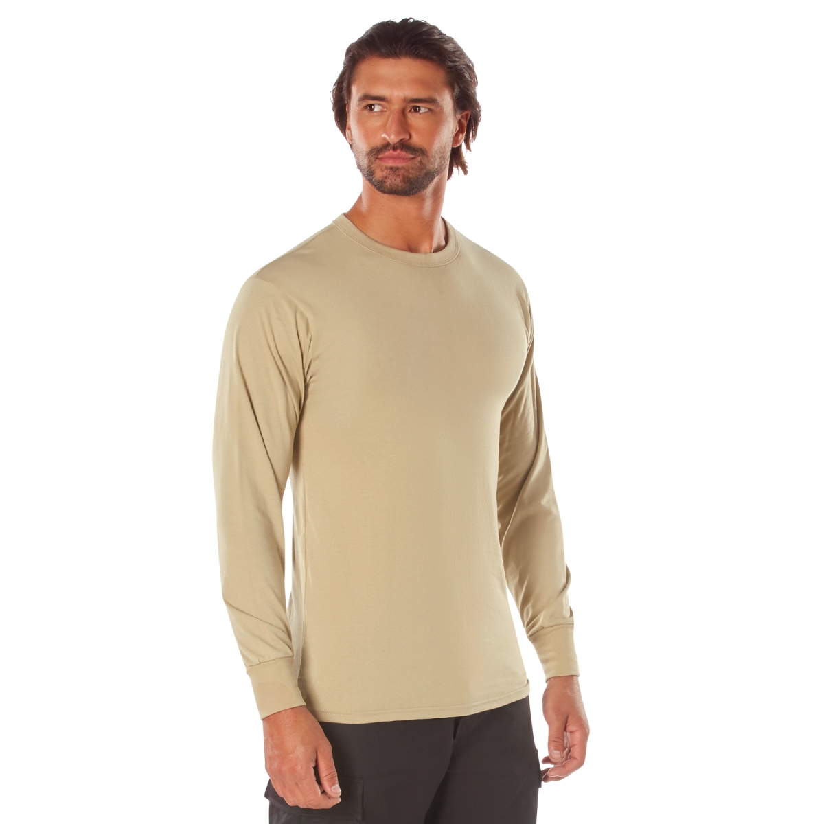 9969 Long Sleeve Solid T-Shirt, Desert Sand - 2XL