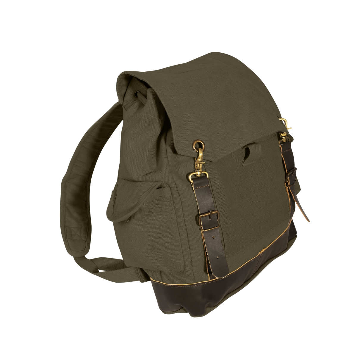12458 Vintage Expedition Rucksack Backpack, Olive Drab