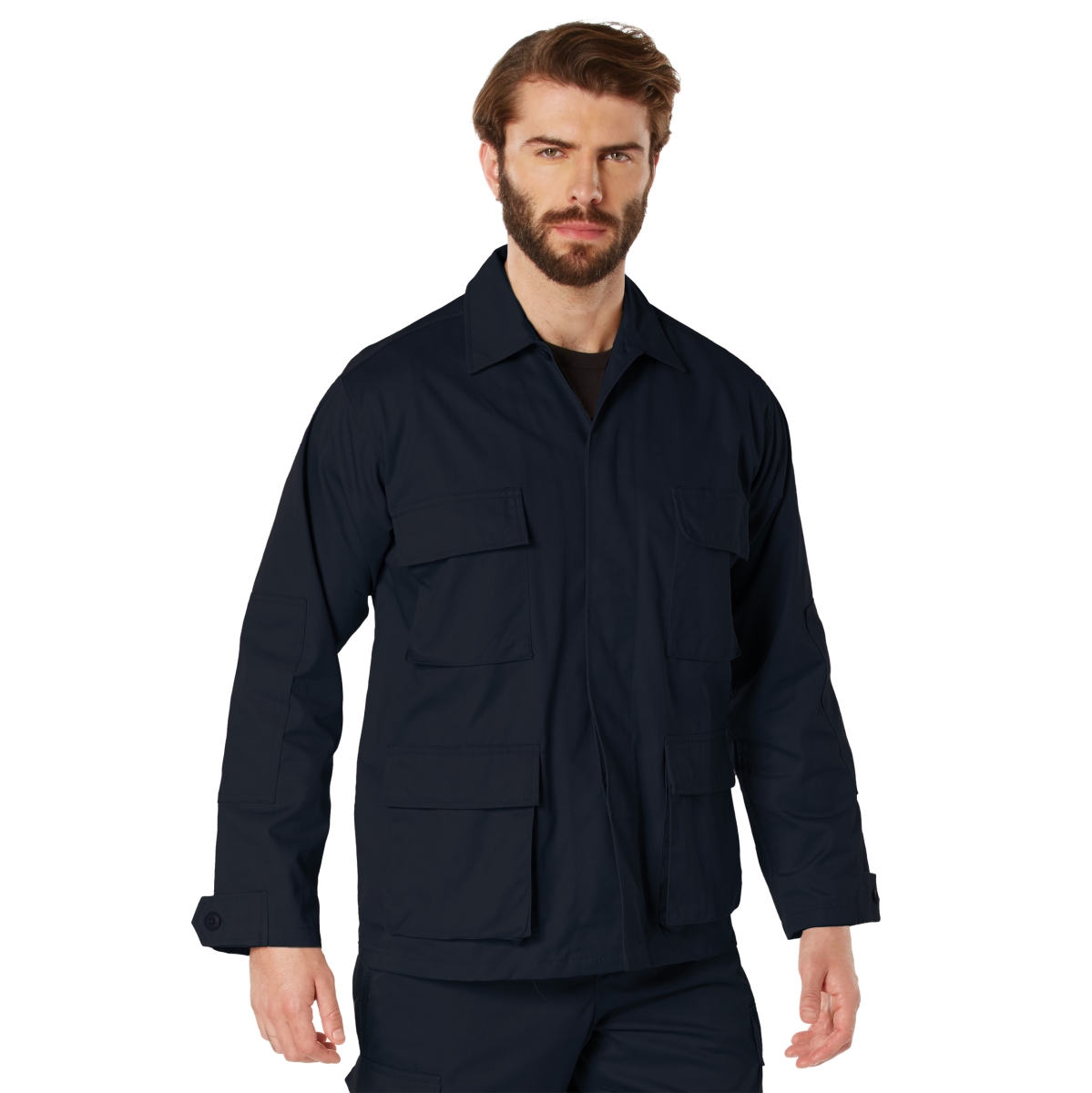 9000 Twill Battle Dress Uniform Long Sleeve Shirt, Midnight Navy Blue - 2XL