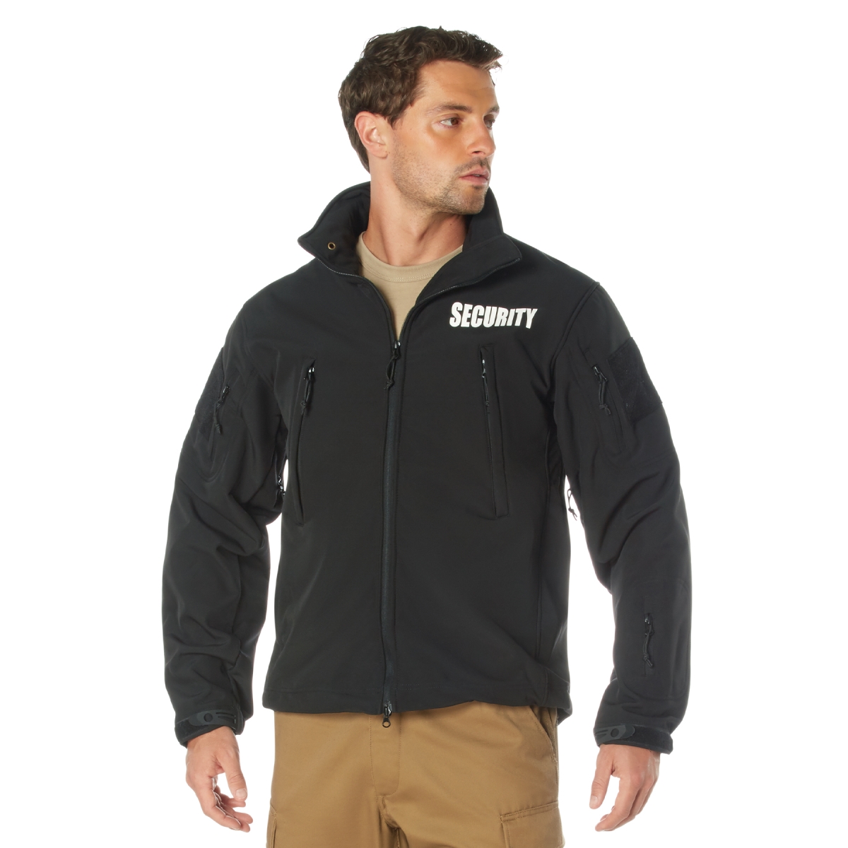 14880 Men Spec Ops Soft Shell Security Jacket, Black - Large