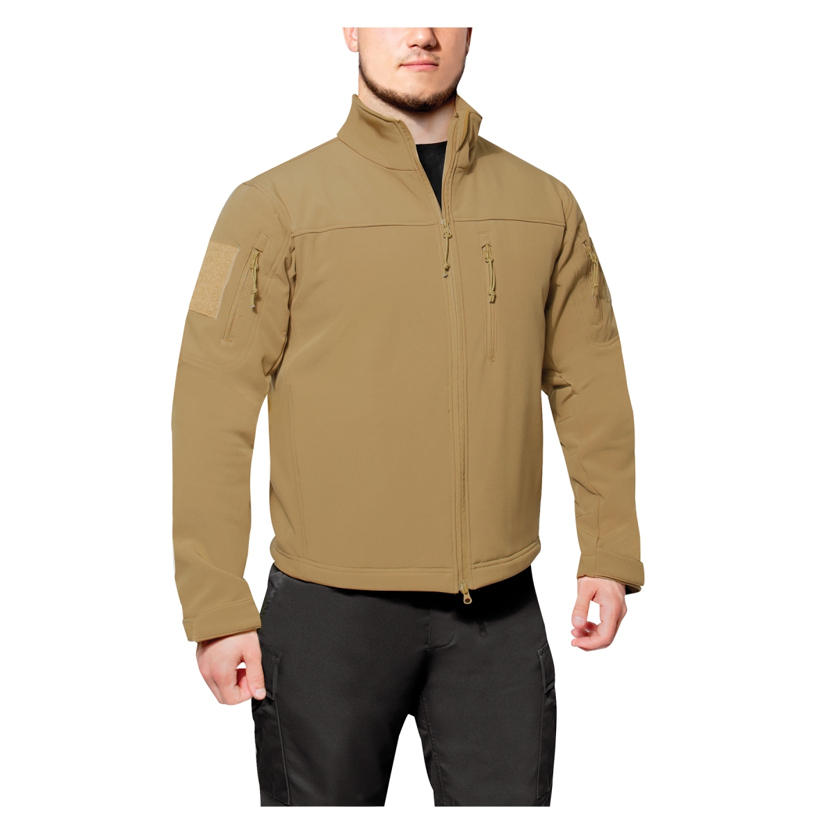 20609 Stealth Ops Soft Shell Tactical Jacket, Coyote Brown - Large