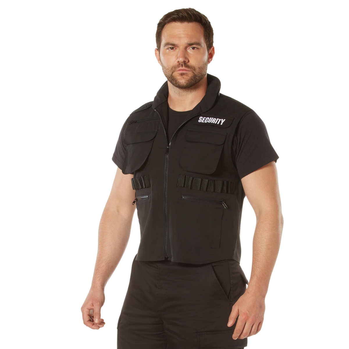 8379 Men Security Ranger Vest, Black - 4XL