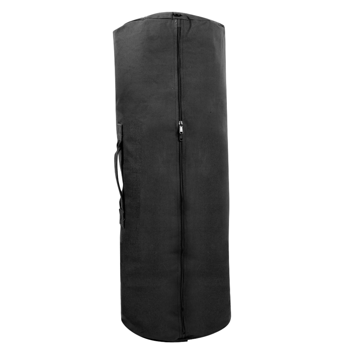 2297 Canvas Duffle Bag with Side Zipper, Black - 21 x 36 in.
