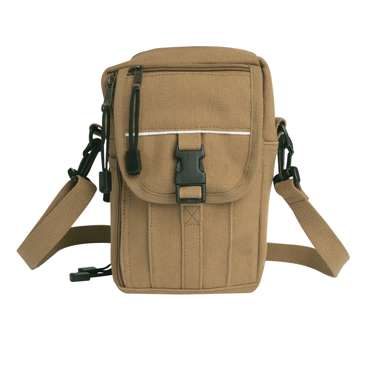 22761 Heavyweight Classic Canvas Passport Travel Pouch, Coyote Brown