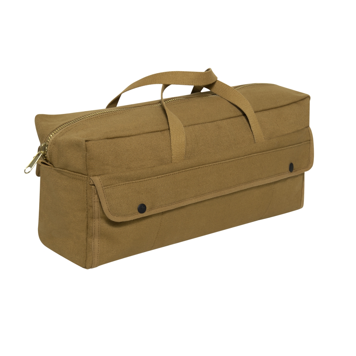 20551 Canvas Jumbo Tool Bag with Brass Zipper, Coyote Brown