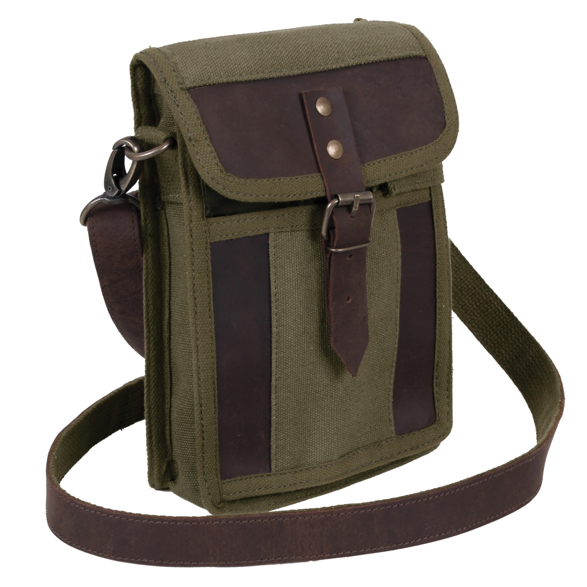 14525 Canvas Travel Portfolio Bag with Leather Accents