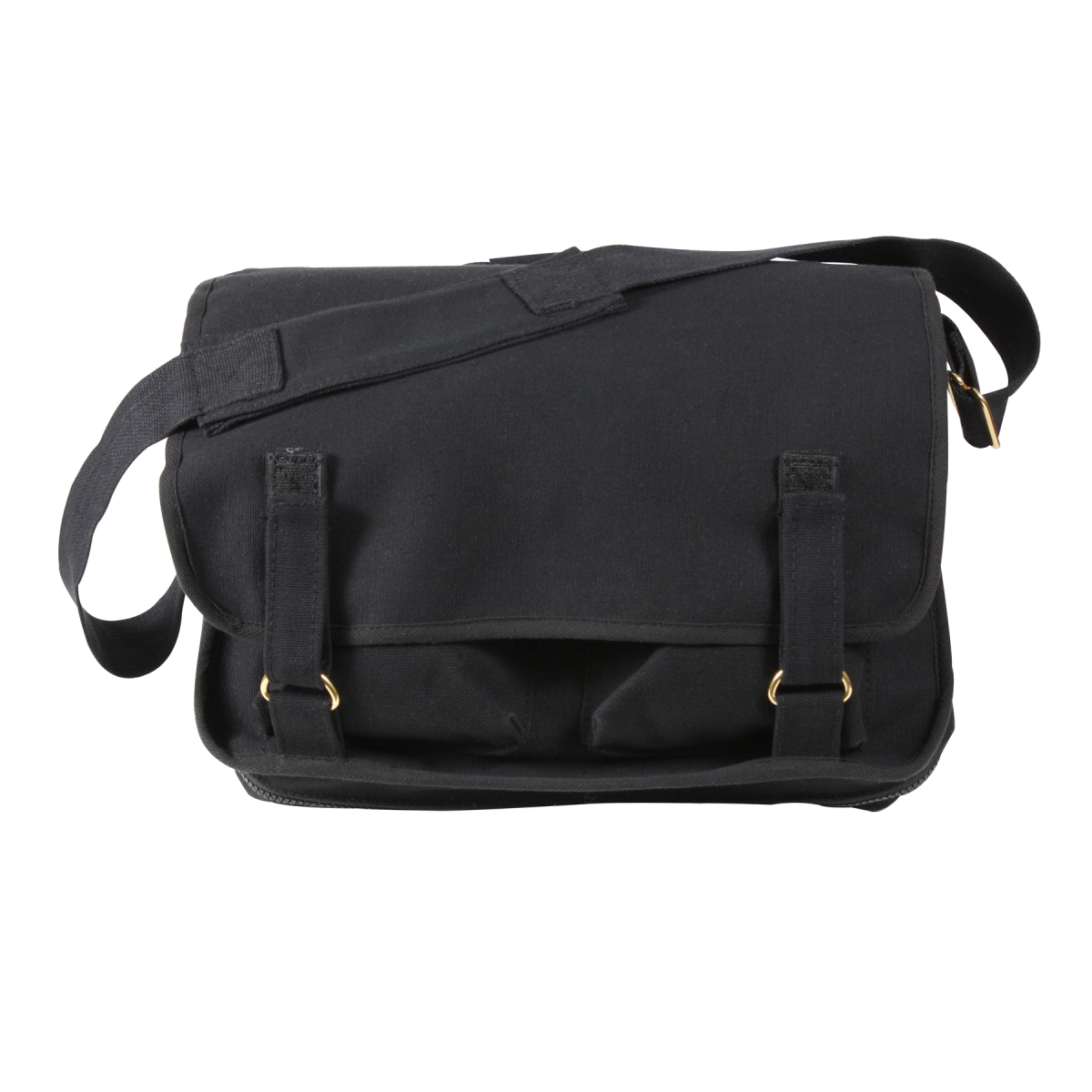 9318 Canvas European Shoulder Bag, Black