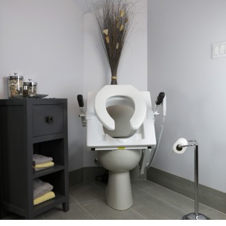 Homecare Products Tiltsmes Tilt Toilet Seat Lift Single Motor Elongated Seat
