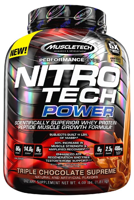 800611 4 Lbs Nitro-tech Power Powder,triple Chocolate