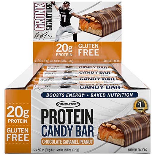 800671 Gronk Protein Chocolate Caramel Peanut Bar, 12 Per Pack