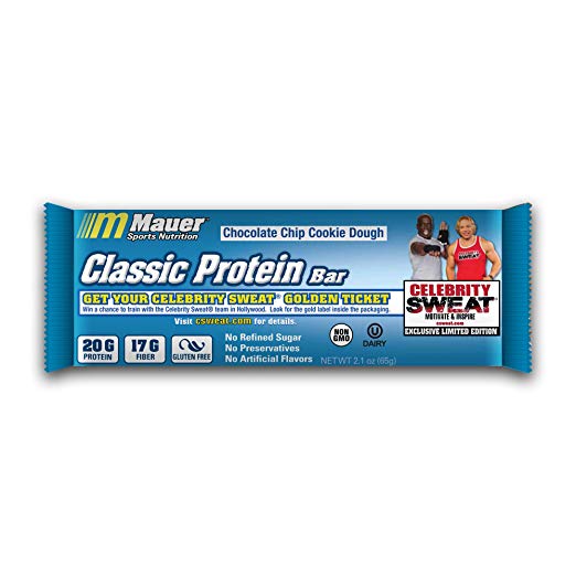 9910002 Classic Protein Chocolate Chip Cookie Dough Bar, 12 Count