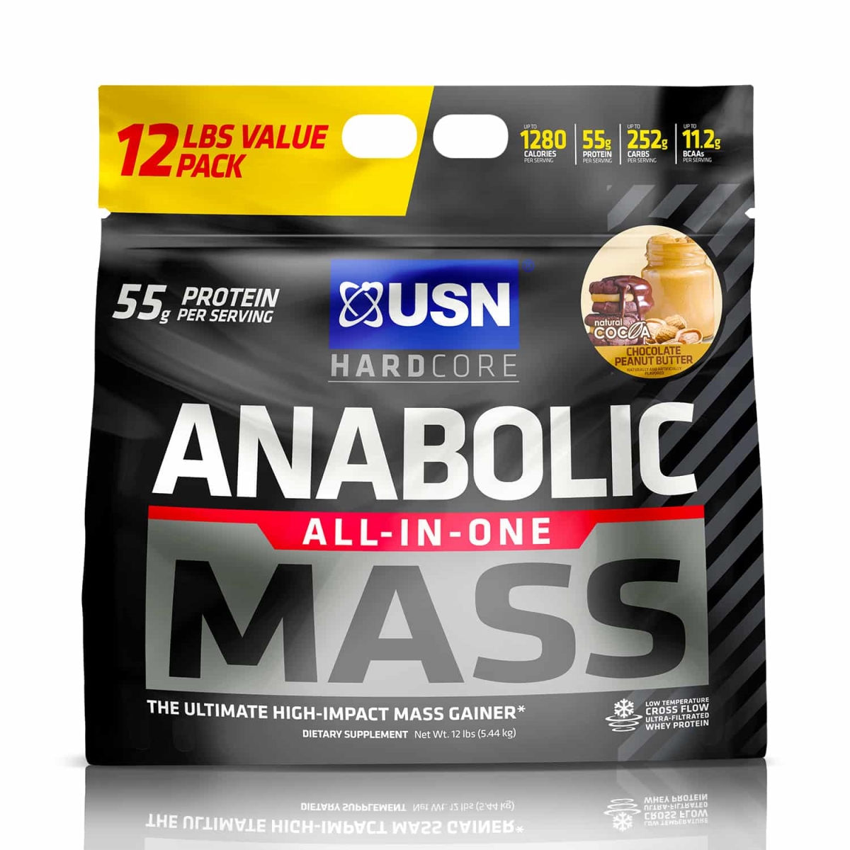 8830114 12 Lbs Anabolic Mass Vanilla Weight Gainer