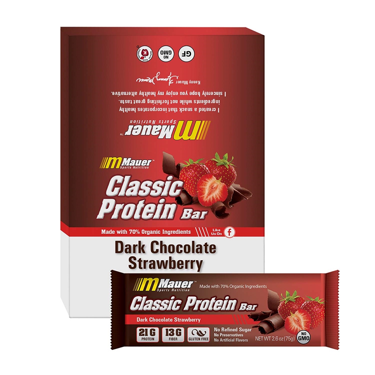 9910006 Dark Chocolate Covered Strawberry Classic Protein Bar - Pack Of 12