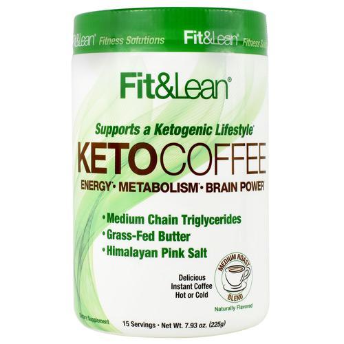 490248 Fit & Lean Keto Coffee, Medium Roast Blend - 15 Servings