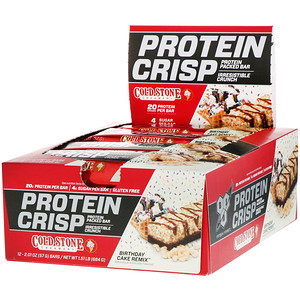 2760299 Syntha-6 Cold Stone Birthday Cake Protein Crisps Bar, 12 Count