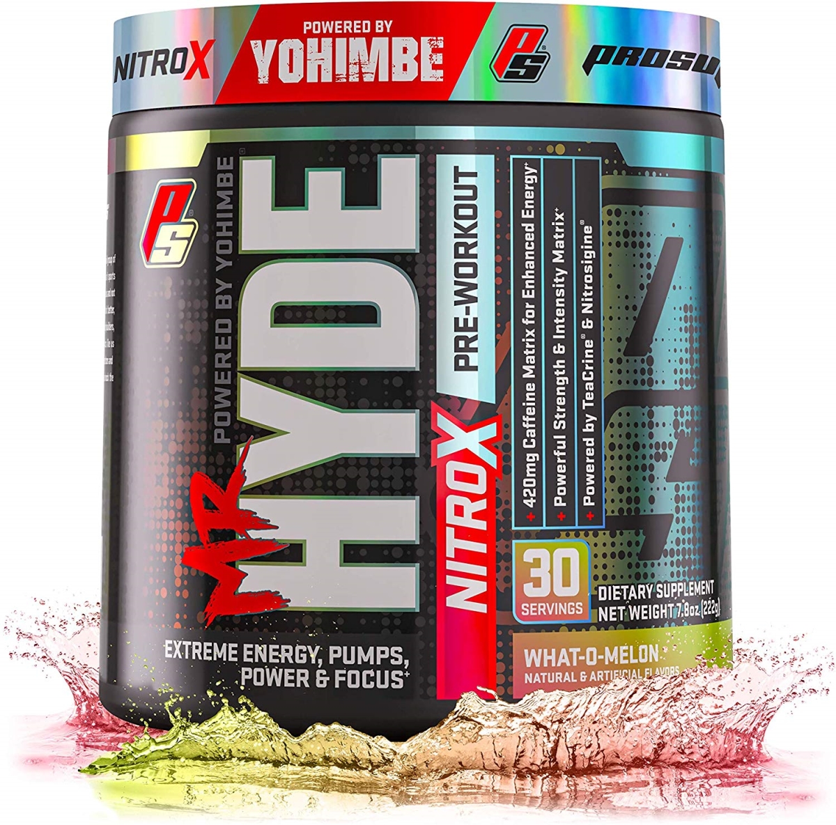 3430415 Mr. Hyde Test X Sour Pre-workout Powder, Watermelon - 30 Per Servings