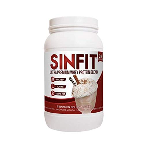 9480044 Sinfit Whey Protein Powder, Cinnamon Roll - 2 Lbs