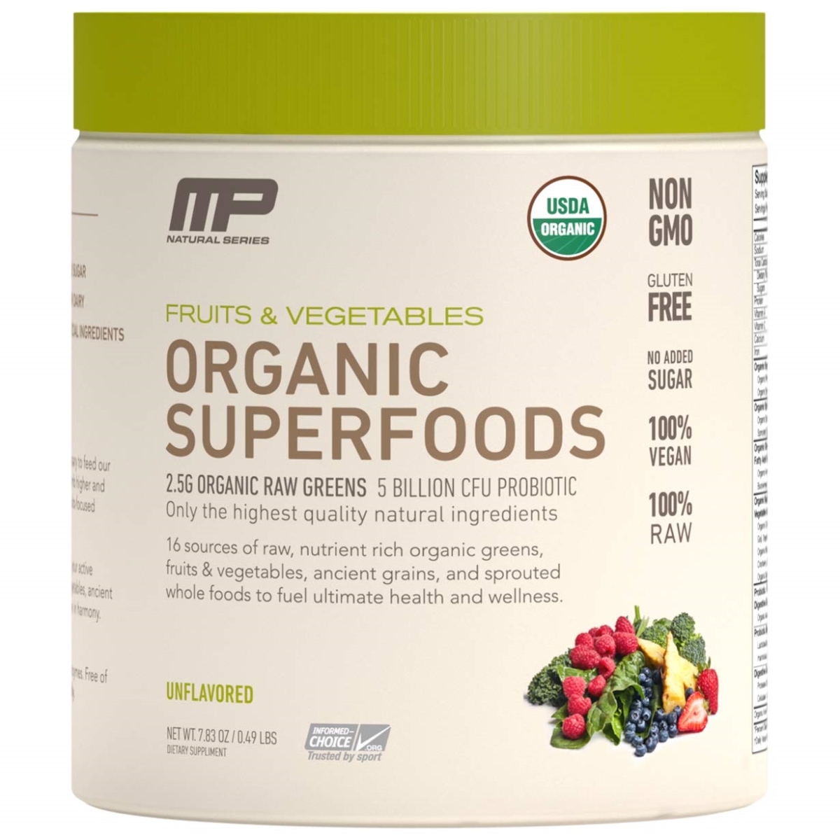 4820280 Organic Superfoods, Unflavored - 30 Servings