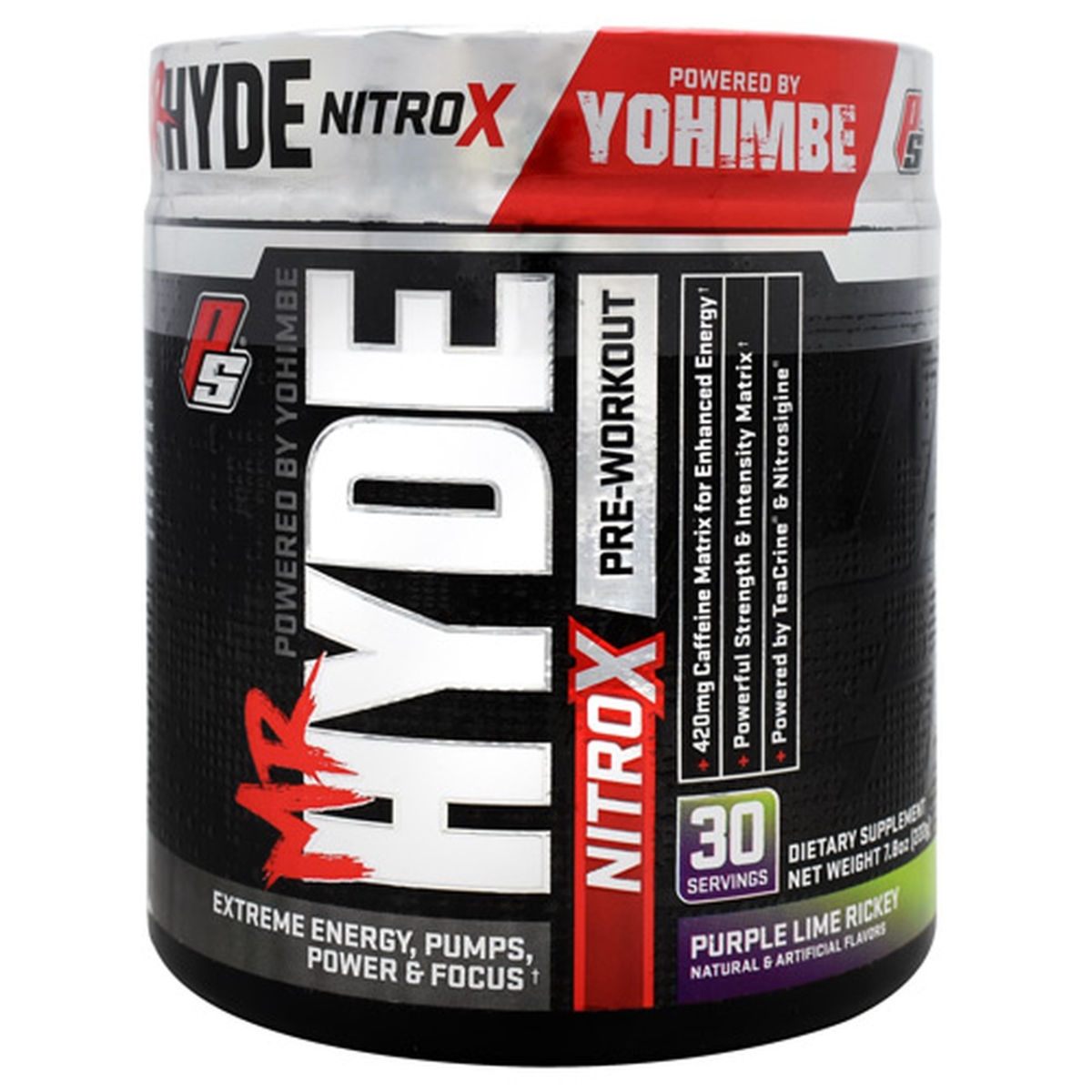 Pro Supps 3430421 Mr. Hyde Nitrox Pre-workout, Purple Lime Rickey - 30 Servings