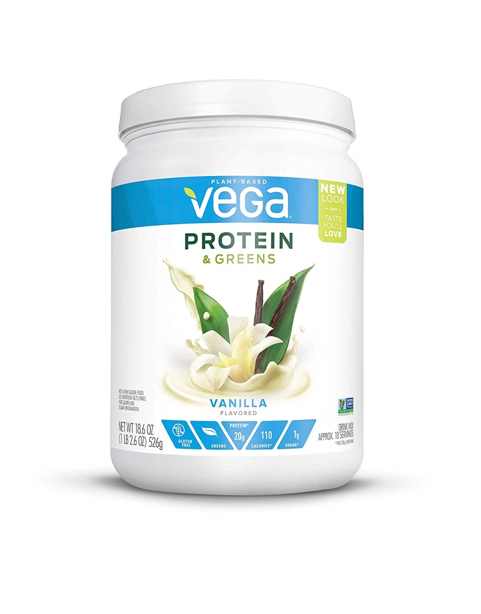 7570066 Protein & Greens Tub Powder, Vanilla - 1 Lbs