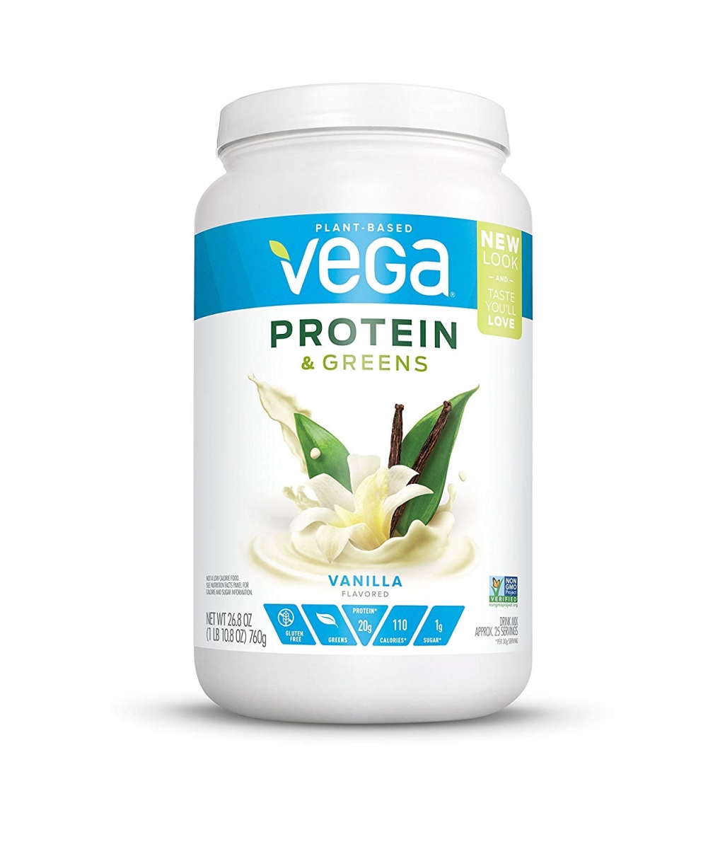 7570076 Protein & Greens Tub Powder, Vanilla - 1.68 Lbs