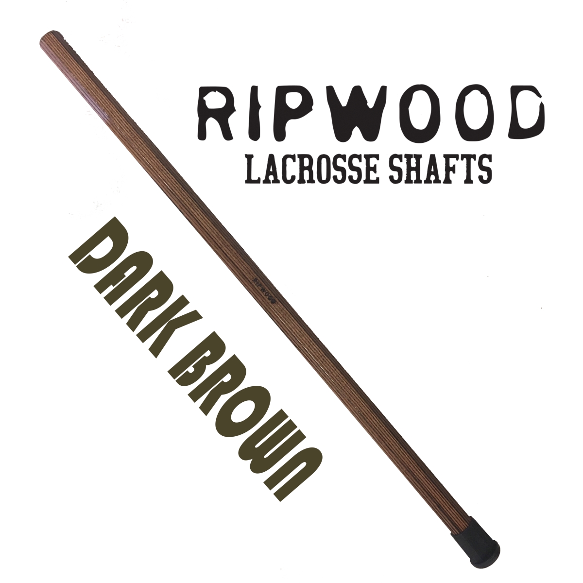 850400007556 Wood Lacrosse Attack Shaft - Dark Brown