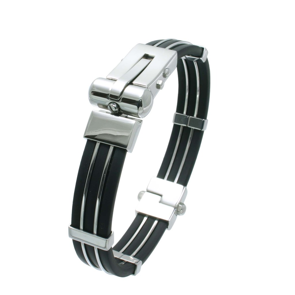 Sb-4031 13 Mm Steel Bangle With Rubber