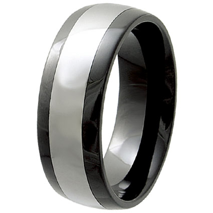 Tcr-3056l-sz-9 Classic Dome Ceramic Band Ring Size - 9