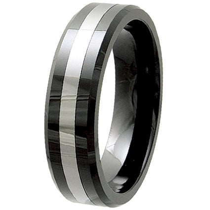 Tcr-3060m-sz-10 Bevel Style Ceramic Band Ring Size - 10