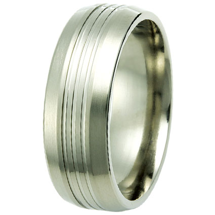 Tr-3037-sz-10 Titanium Band Ring Size - 10