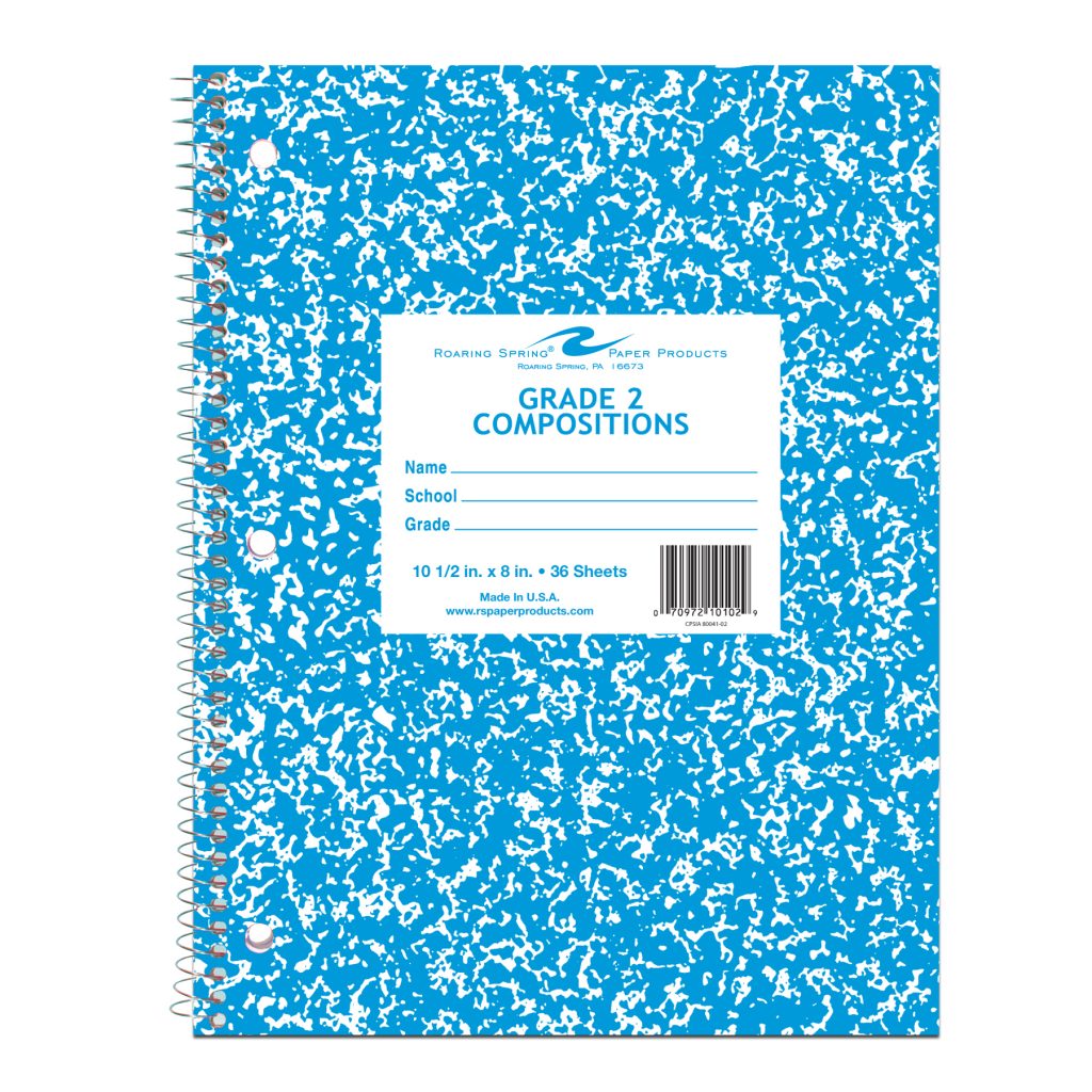 Roaring Spring 10102 10.5 X 8 In. Grade Two Notebook, Blue Cover - Pack Of 48