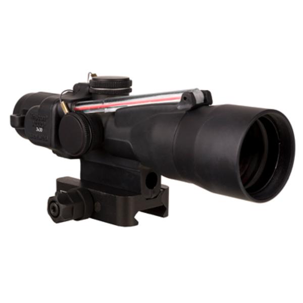 TA33-C-400383 3 x 30 mm Advanced Combat Optical Gunsight with Dual Illuminated Red Crosshair for 0.300BLK 220 Grain - Matte & Black