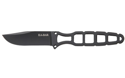 KBAR1118BP 2.5 in. Skeleton Fixed Blade Knife, Plain Black