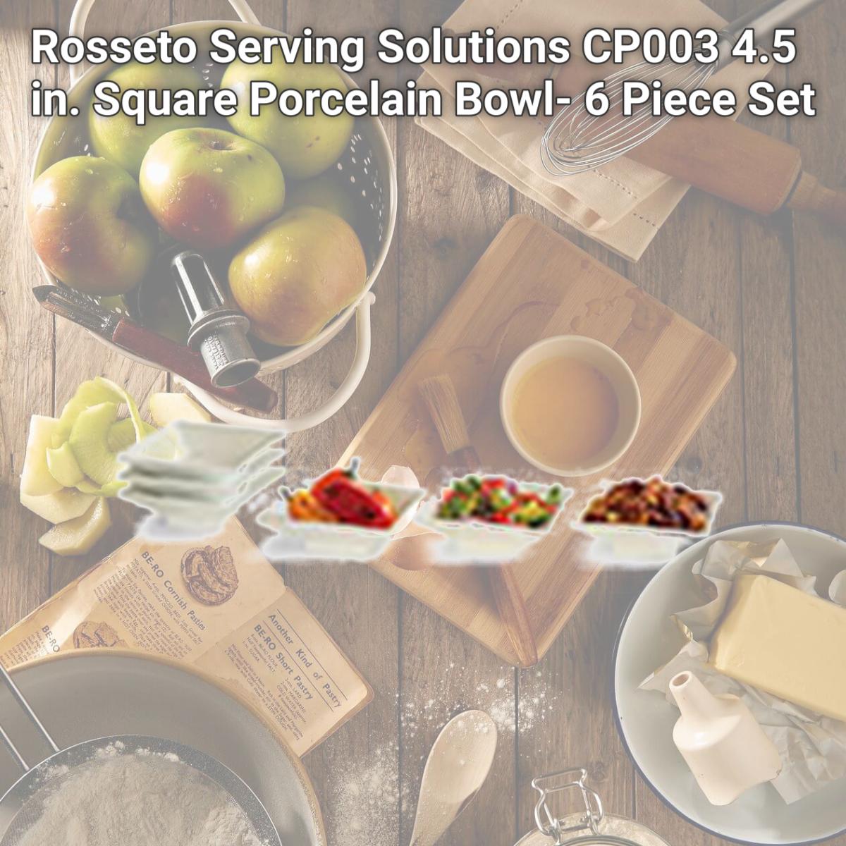 Picture of Rosseto Serving Solutions CP003 4.5 in. Square Porcelain Bowl- 6 Piece Set