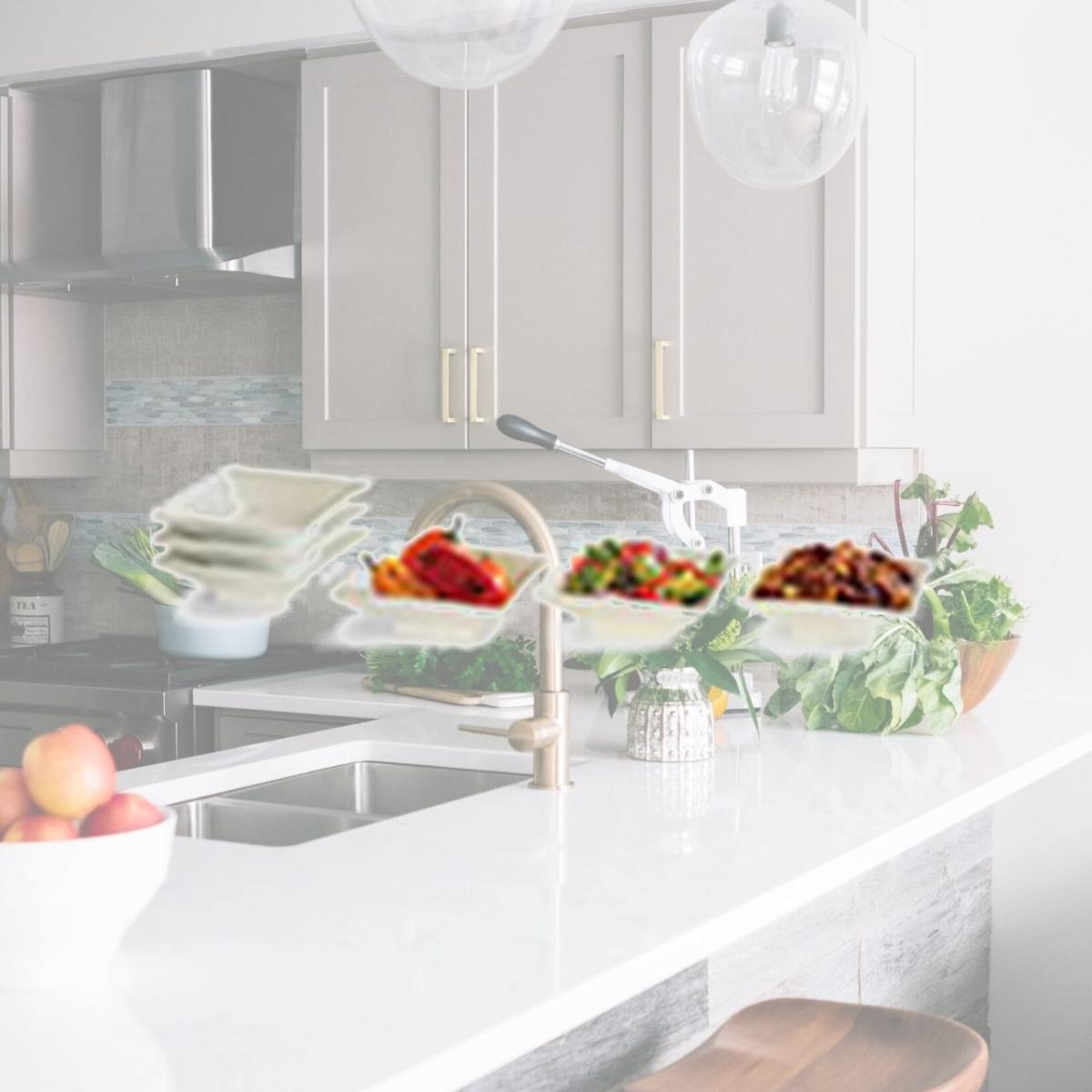 Picture of Rosseto Serving Solutions CP003 4.5 in. Square Porcelain Bowl- 6 Piece Set