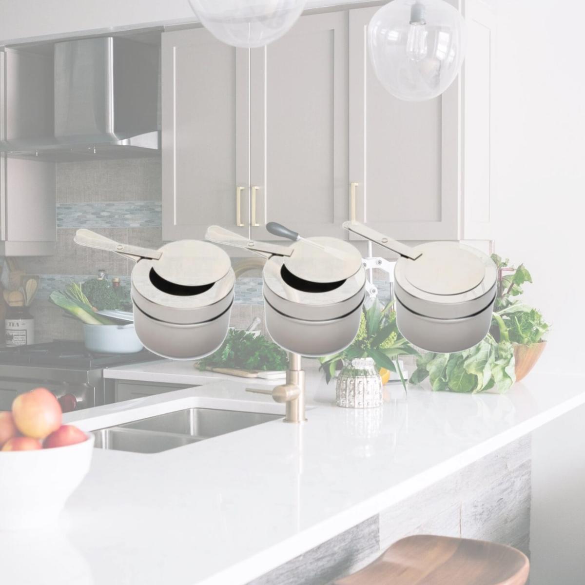 Picture of Rosseto Serving Solutions SM194 Fuel Holder Stainless Steel - 3 Piece Set