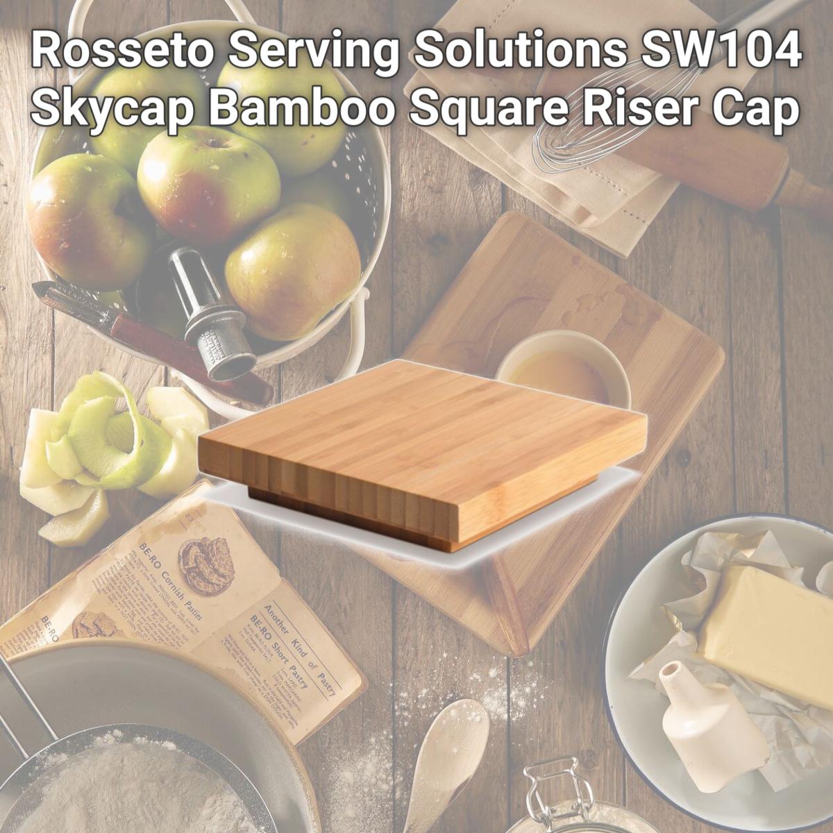 Picture of Rosseto Serving Solutions SW104 Skycap Bamboo Square Riser Cap