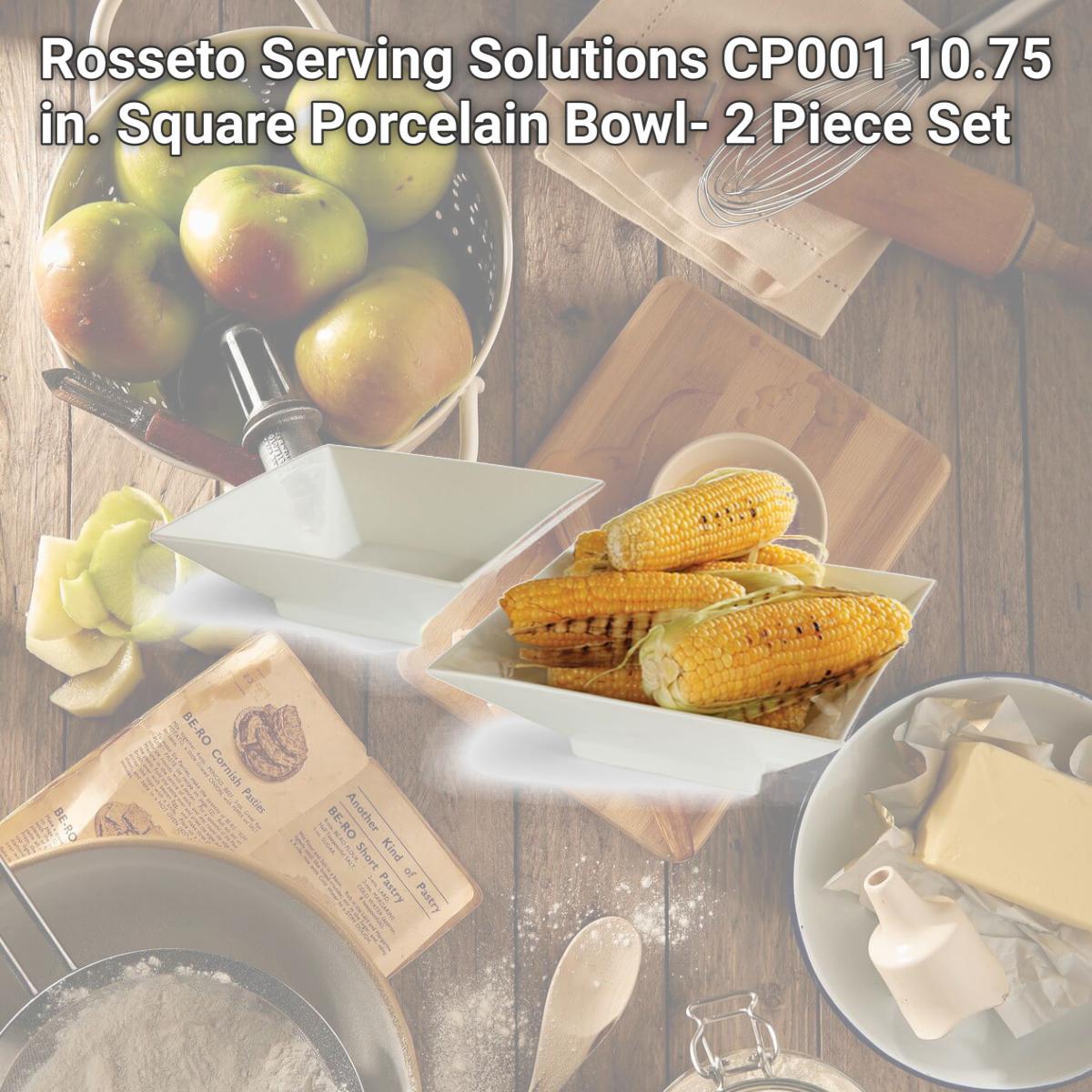 Picture of Rosseto Serving Solutions CP001 10.75 in. Square Porcelain Bowl- 2 Piece Set