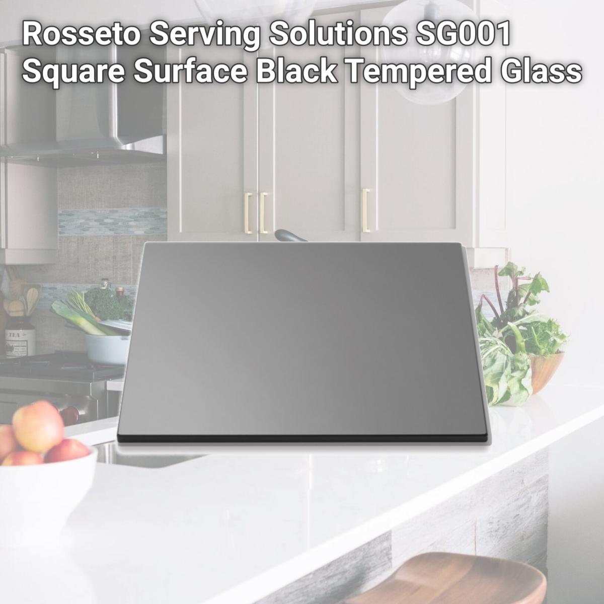 Picture of Rosseto Serving Solutions SG001 Square Surface Black Tempered Glass