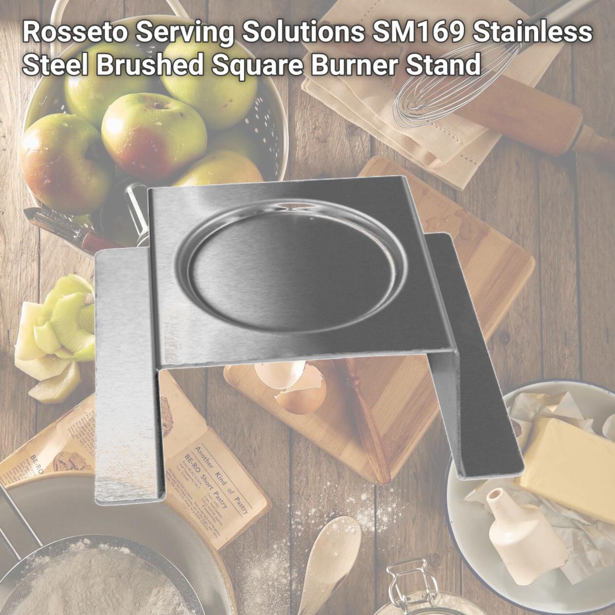 Picture of Rosseto Serving Solutions SM169 Stainless Steel Brushed Square Burner Stand