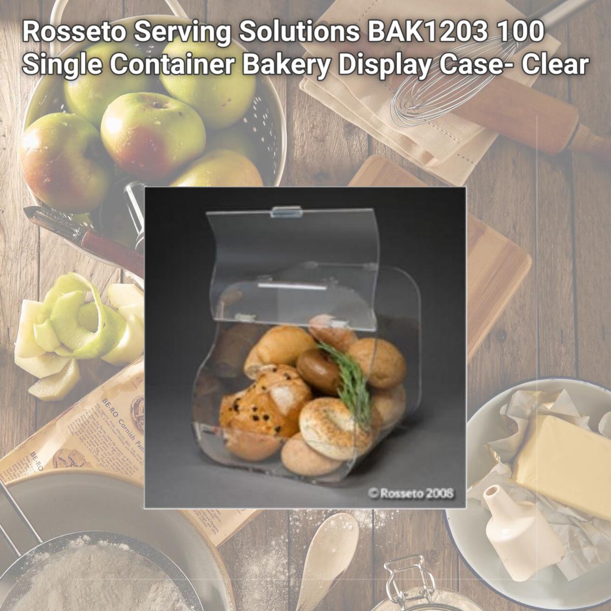 Picture of Rosseto Serving Solutions BAK1203 100 Single Container Bakery Display Case- Clear