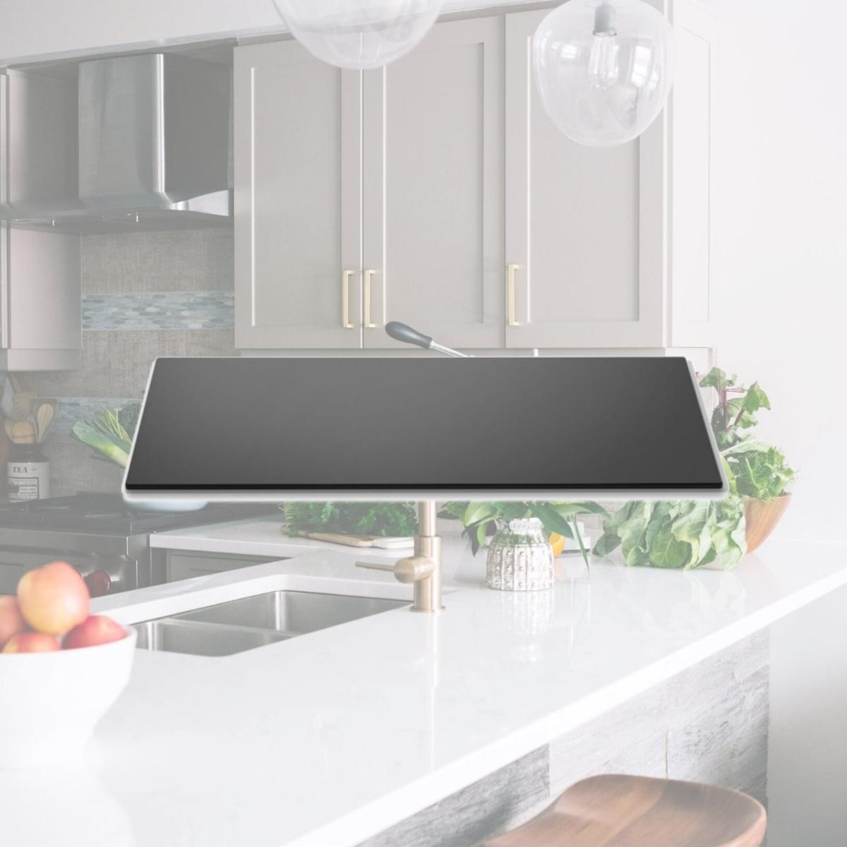 Picture of Rosseto Serving Solutions SG003 Rectangular Surface - Wide Black Tempered Glass