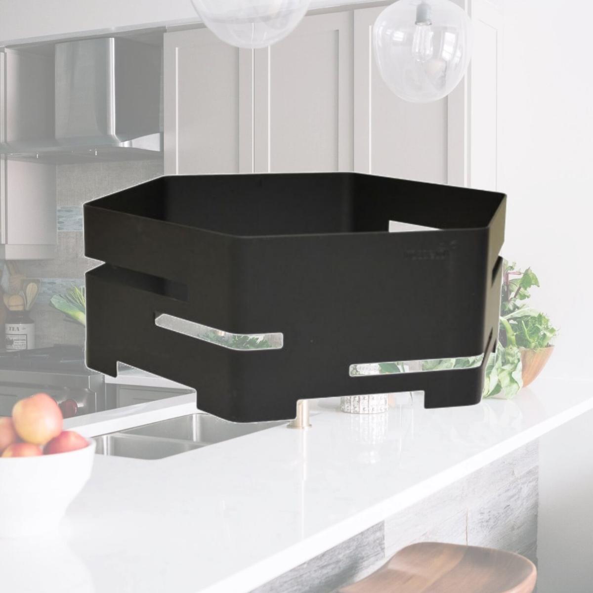 Picture of Rosseto Serving Solutions SM133 Steel Hexagon Buffet Riser - Small- Black