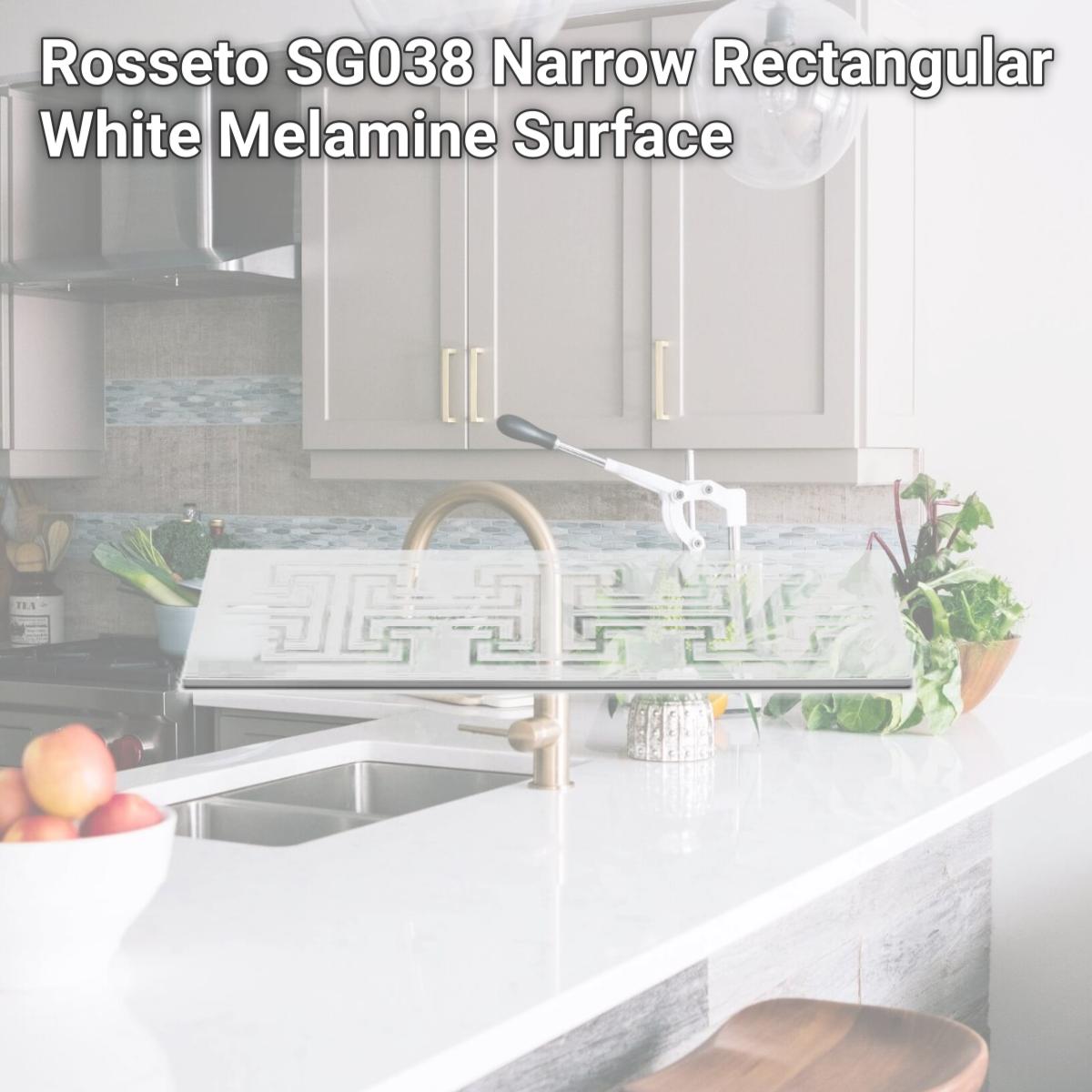 Picture of Rosseto SG038 Narrow Rectangular White Melamine Surface