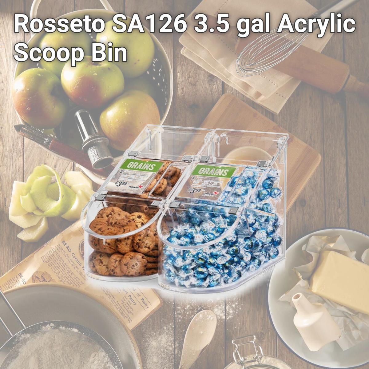 Picture of Rosseto SA126 3.5 gal Acrylic Scoop Bin