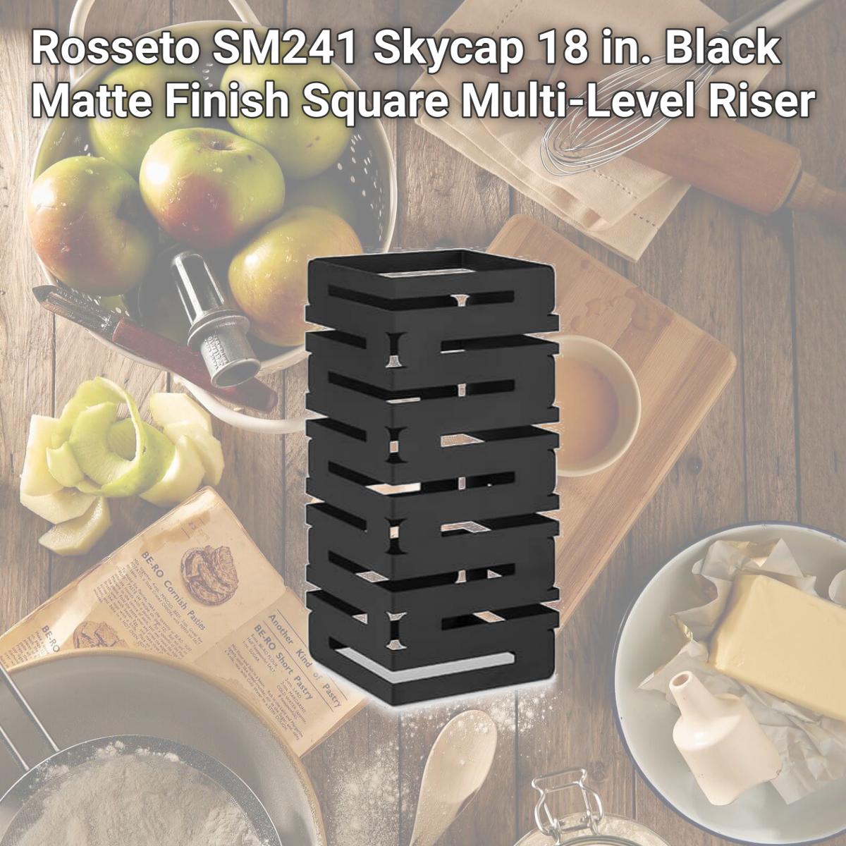 Picture of Rosseto SM241 Skycap 18 in. Black Matte Finish Square Multi-Level Riser
